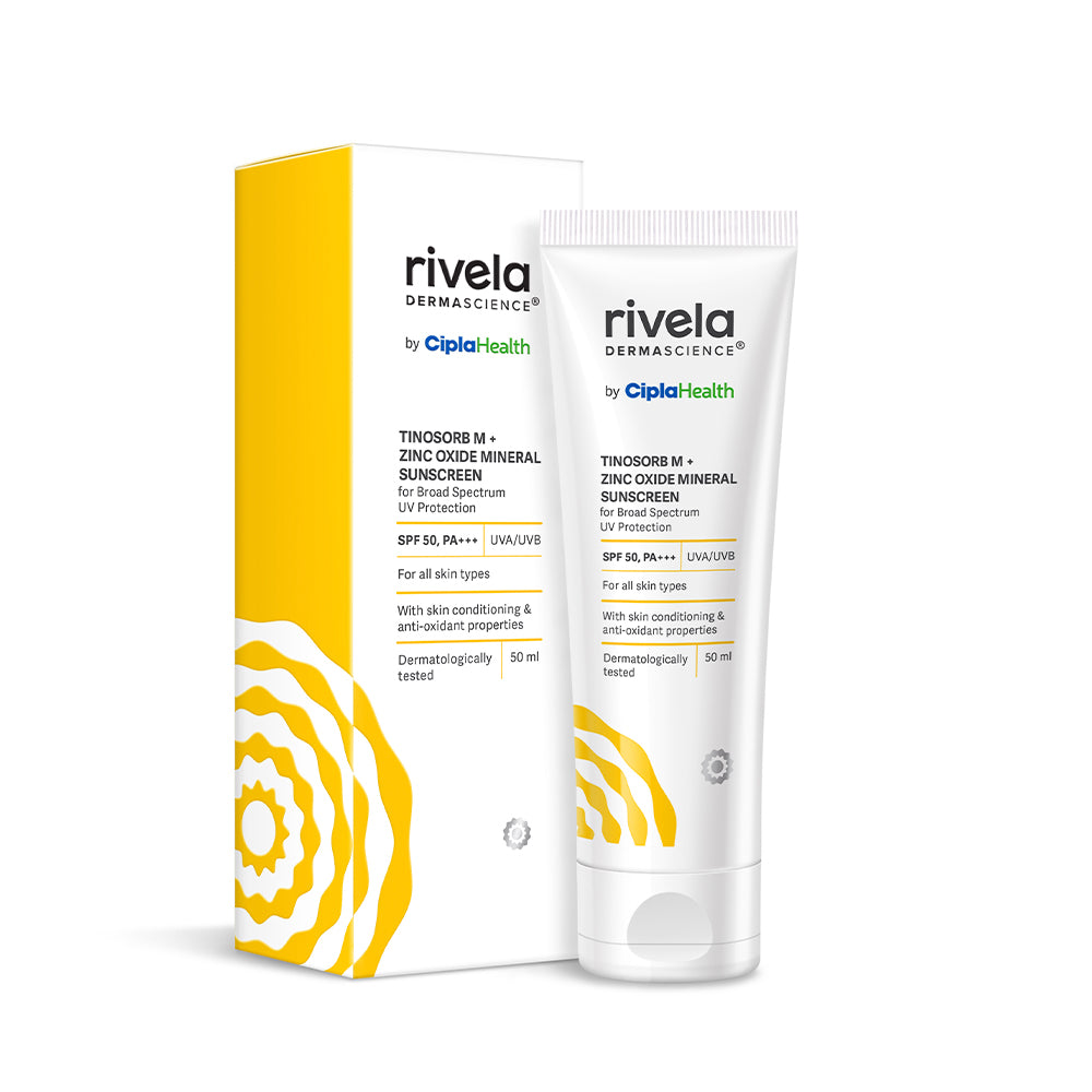Rivela Tinosorb M + Zinc Oxide Mineral Sunscreen-50ml